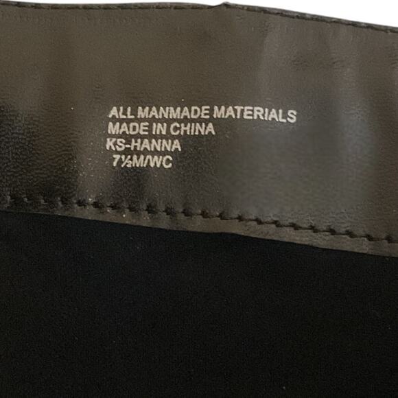 Karen Scott Boots Women Black SZ 7.5M Hanna Croc Wide-Calf Knee High Silver - Picture 3 of 15